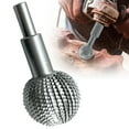 thumbnail image 2 of Sphere Rotary Burr with 5/8-11 Threads for 4 1/2 and 5 Inch Angle Grinder, Ball Gouge Angle Grinder Attachments Power Carving Tools for Wood Carving Grinding Polishing Engraving(Silver,3.7x1.6"), 2 of 6