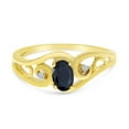 thumbnail image 6 of 10k Yellow Gold Oval Sapphire And Diamond Ring, 6 of 6