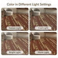 thumbnail image 7 of ODIKA 9'x12' Washable Area Rug Bear Paw Print Vintage Woodland Tracks With Rustic Wood Grain Stripes for Dining Room, Basement, Large Office, Non-Slip Chair-Friendly, 7 of 7