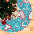 thumbnail image 5 of FMSHPON Valentine's Mother's Day Hearts Xmas Christmas Tree Skirt Stand Mat for Holiday Party Decoration Indoor Outdoor 48 inches, 5 of 6