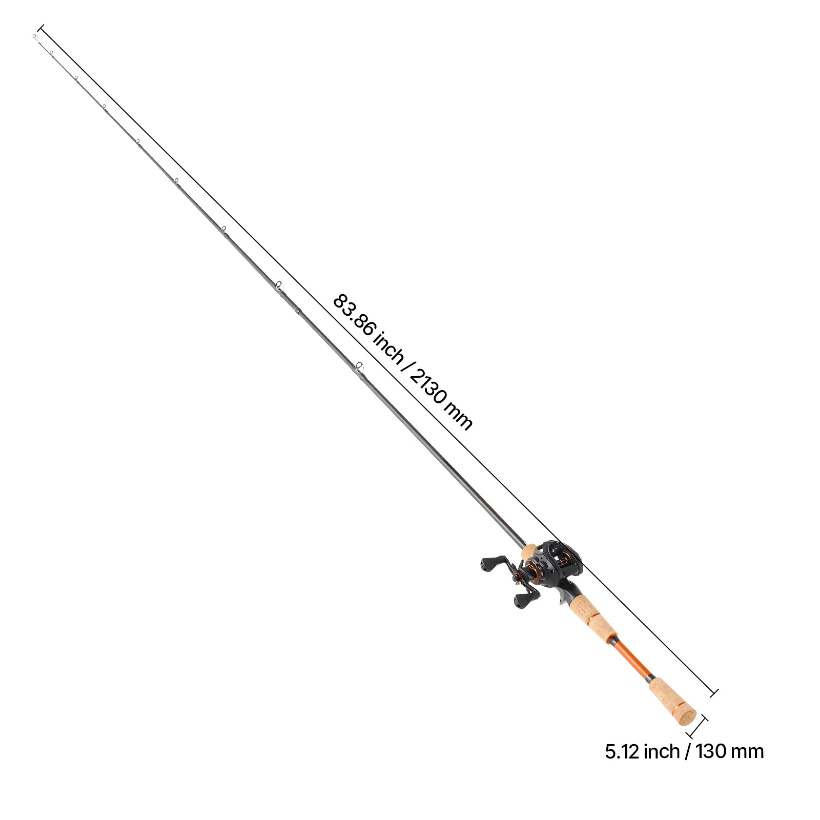 KFFKFF Rod and Reel Combo, IM7 Carbon Fiber Baitcasting Set, Fishing – 7 ft, 1 oz, Red