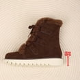 thumbnail image 4 of Coffee Women'S Cozy Boots With Round Toe And Fleece Lining For Easy Wear And Warmth In Various Occasions, 4 of 9