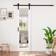 thumbnail image 2 of 24''x96'' No Assembly Required Door Panel,Mirrored Solid Manufactured Wood Sliding Barn Doors with Hardware Kit, 2 of 8