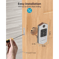 thumbnail image 7 of Smart Deadbolt Lock, HEANTLE Fingerprint Smart Locks for Front Door with Bluetooth Electronic Keypads Keyless Entry Door Lock Deadbolt and IC Fob App Control Works with Alexa, Google Assistant, 7 of 7