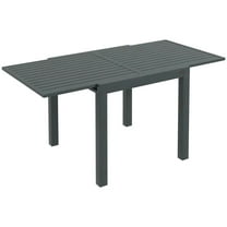 Spaco Expandable Patio Table, Dining Table for 4-6 with Aluminum Frame for Outdoor, Gray
