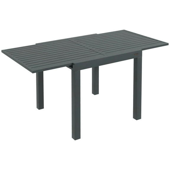 Spaco Expandable Patio Table, Dining Table for 4-6 with Aluminum Frame for Outdoor, Gray