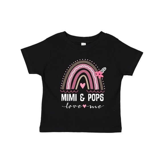 Inktastic Mimi and Pops Grandchild Rainbow Girls Toddler T-Shirt
