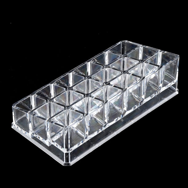 Caja De Escritorio De Dureza Portátil, Caja De Almacenamiento Transparente Práctica, Para Lápiz Labial Cosmético