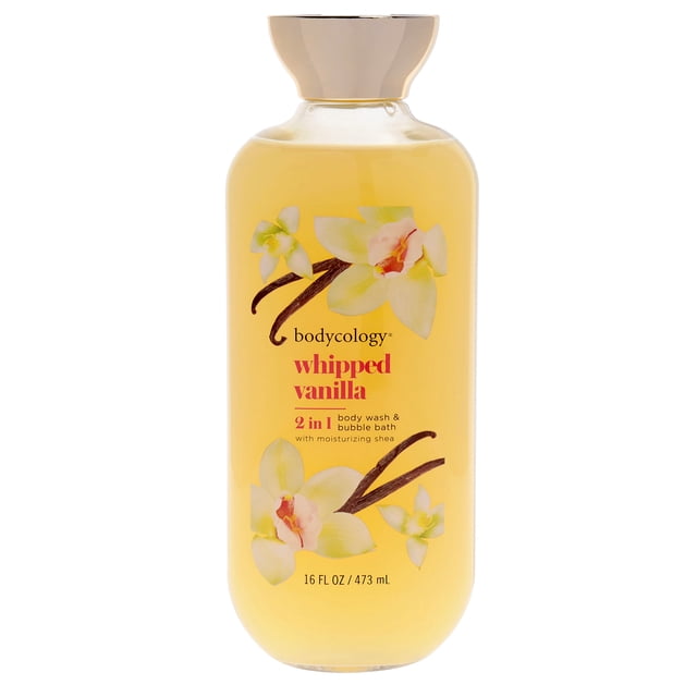 Gel de baño y baño de burbujas 2 en 1 - Vainilla batida de Bodycology para mujer - Gel de baño de 473 ml