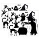 thumbnail image 5 of Calcomanía de pared, 2 juegos de calcomanías de pared de papel tapiz de Halloween removibles Diseño revolucionario, 5 of 9