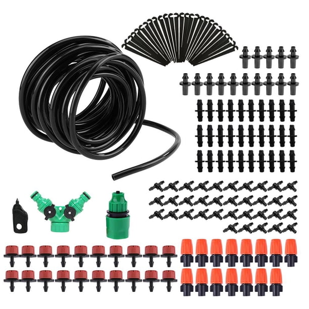 Riego Automático Por Microgoteo 30m Kit Riego Automático Por Aspersión para Jardín Con Gotero Ajustable