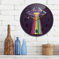 thumbnail image 3 of Yayeee Wall Clock Battery Operated 11.9" Silent Quartz Non-Ticking for Living Room Decor, Colorful UFO, 3 of 8