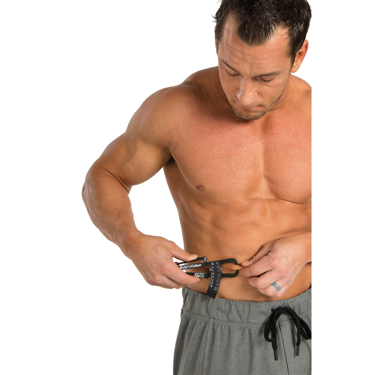 GoFit Body Fat Caliper with Accuracy Lever, Measures up to 60mm, Includes Male and Female Charts
