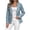 Dark Blue, variant on Levmjia Women Blazer Jacket Soft Lapel Collar Long Sleeve Floral Printed Outerwear Office Commute Holiday Casual Everyday Wear