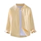 thumbnail image 1 of Camisas Para Hombre Manga Larga Camisa de manga larga y cómoda de algodón sólido con cuello para hombre (Yellow, XXL), 1 of 4