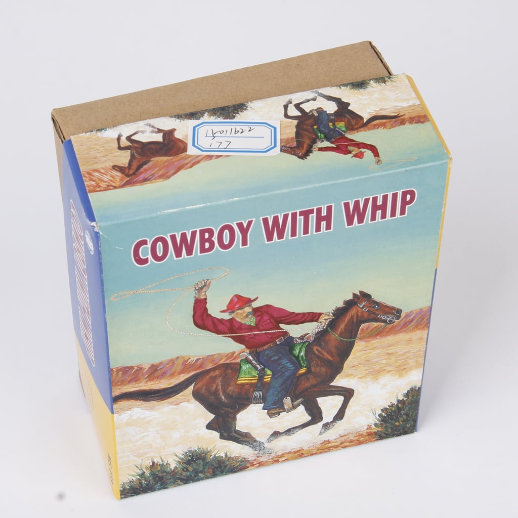 Vintage Wind Up Cowboy Running Horse Clockwork Collectible Tin Toy Xmas Gift 