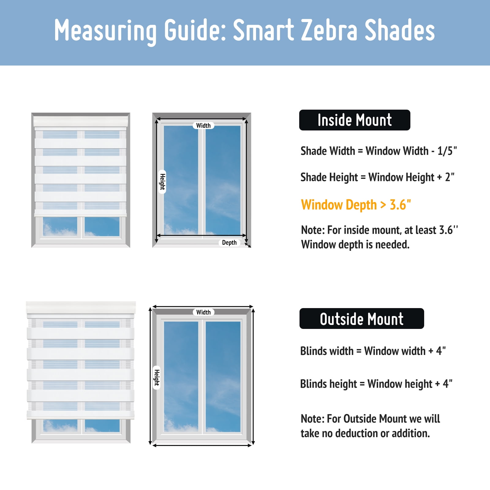 Keego Smart Motorized Zebra Shades Work with Wi-Fi Intelligent Sensor Shades with Remote Window Blinds work with Alexa Google for Smart Home Office,69"Wx60"H(SodaBlue, Light Fithering)