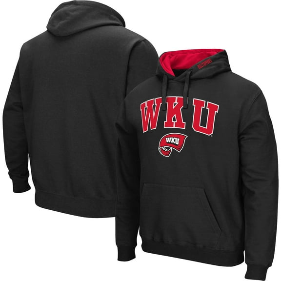 Men's Colosseum Black Western Kentucky Hilltoppers Arch & Logo Hoodie