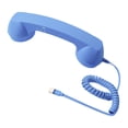 thumbnail image 2 of Bunblic Retro Phone with Noise Reduction, Built-in , Wired Connection, Volume Control, Comfortable Grip, High-Quality Materials, Touch Control Blue, 2 of 8