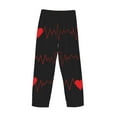 thumbnail image 4 of Kdxio Cardiogram and Heart Print Men's Sleep Pajama Pant Lounge Pants with Pockets, 4 of 8