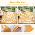 thumbnail image 5 of Moynesa 6'x9' Outdoor Rugs Waterproof, Plastic Straw RV Rugs for Outside, Large Portable RV Outdoor Rugs for Camping, Reversible Flower Picnic Mat for Camper Garden Tent, 5 of 10