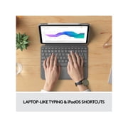 Logitech Combo Touch Backlit Keyboard Case with Trackpad for Pad Pro 11-inch (1st, 2nd, 3rd, 4th gen - 2018, 2020, 2021, 2022) - Oxford Gray