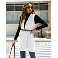 thumbnail image 4 of Zeagoo Womens Long Vests Sleeveless Draped Lightweight Open Front Cardigan Layering Vest with Side Pockets, 4 of 6
