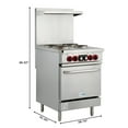 thumbnail image 3 of 24 In. Commercial Electric Range with 4 Burners and 1 Standard Electric Oven in Stainless Steel - 208V 3 Phase, 3 of 13