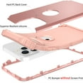 thumbnail image 2 of for iPhone 13 Pro Max Back Case, Phone Case Heavy Duty 2 in 1 Rugged Shockproof Protection Hybrid Hard PC Bumper Drop Protective Silicone for Girls Women Boys Men for iPhone 13 Pro Max, Rosegold, 2 of 5