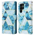 thumbnail image 2 of SaniMore for Samsung Galaxy S24 Ultra 2024 Case, PU Leather Luxury Marble Flip Cover with Detachable Wrist Strap Card Slot Kickstand Shockproof Magnetic Buckle Protective Shell for S24 Ultra, Blue, 2 of 8