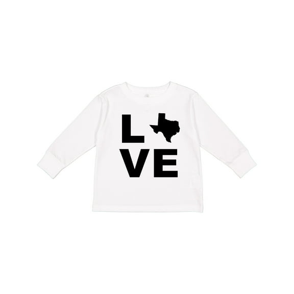 Inktastic Love Texas Boys or Girls Long Sleeve Toddler T-Shirt