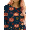 thumbnail image 2 of Gvmfive Women Halloween Shirts Long Sleeve Printed Tunic Tops Blouse, 2 of 4