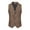 Khaki, variant on Wool Blend Irish Tweed Mens Vest with Full Back, Adjustable Fabric Belt, Muti Pockets, and Herringbone Pattern Size 2XL Blue