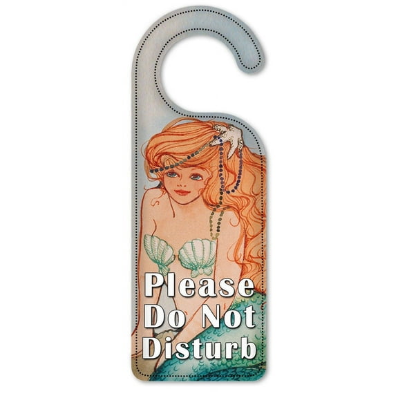 Do Not Disturb Door Knob Hanger Sign - Mermaid