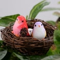 thumbnail image 3 of Langgg 8Pcs Artificial Feather Birds Cartoon Small Ornament Fake Simulation Miniature Animal Figurines Wedding Birthday, 3 of 6