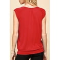 thumbnail image 3 of Made by Johnny Women's Solid Short Sleeve Sweetheart Top M RED, 3 of 6