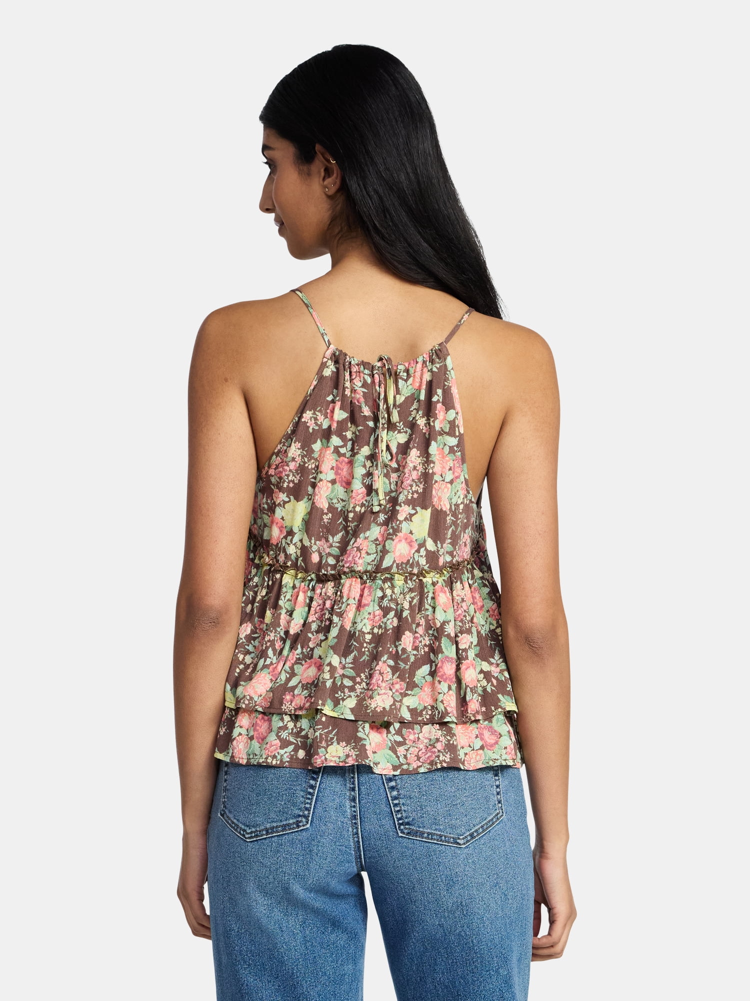 Madden NYC Women's Sleeveless Tiered Tank Top, Sizes XXS-XXL