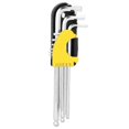 thumbnail image 1 of 9pcsCrVHexagonWrenchSet1.5mm10mmBallEndLongArmHexKeySetScrewDriverTool, 1 of 5