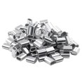 thumbnail image 1 of PHITUODA 100 piezas 3/32 pulgadas mangas de cuerda de alambre accesorios de clip de aluminio engarzadores de cables, 1 of 3