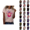 thumbnail image 1 of T-shirts de la Saint-Valentin pour Femmes 2026 à Manches Courtes Col Rond avec Cœur Graphique, 1 of 4