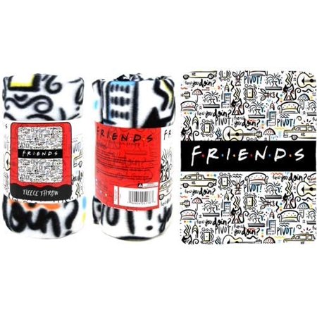 Friends Tv Show Logo Fleece Throw Blanket 45 X 60 Cafe Taxi Cat White Walmart Canada