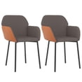 thumbnail image 3 of Sillas de comedor VidaXL, diseño elegante, tela gris oscuro, 2 unidades, 3 of 9