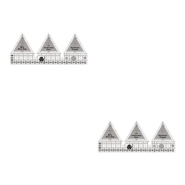 yingyy Sewing Ruler Acrylic Transparent Template Embroidery DIY Craft Quilting Accessories Tailors Designers 60 Degree 6 Inch 2Set