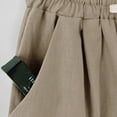 thumbnail image 6 of BOOMNY Womens Cotton Linen Shorts Elastic Wasit Baggy Shorts For Women Graphic Y2K Lightweight Loose Fit Cozy Summer Dailywear, 6 of 8