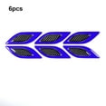 thumbnail image 2 of 6 Pieces Car Shell Reflective Sticker Anti-skid Decal Universal Auto Carbon Fiber Stickers Automobile Anti-collision Decoration Safety Decal Blue, 2 of 9