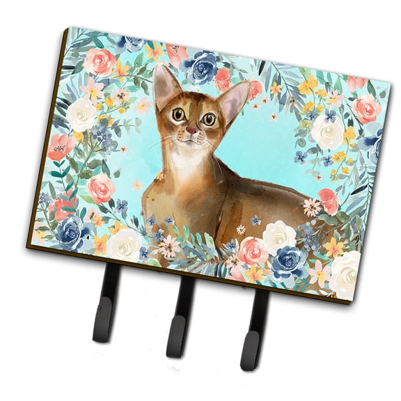 Abyssinian Spring Flowers Leash or Key Holder