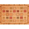 thumbnail image 1 of Ahgly Company Indoor Rectangle Oriental Orange Modern Area Rugs, 6' x 9', 1 of 4