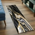 thumbnail image 5 of Black Marble Kitchen Runner Rug 2x6 Washable Runners for Hallway Non Slip Grey Gold Texture Vintage Farmhouse Art Large Area Rug Indoor Floor Carpet for Bathroom Laundry Entryway Bedroom Living Room, 5 of 8