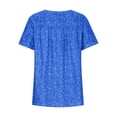 thumbnail image 7 of zfwon Tshirts for Women Plus Size Summer Blouse Short Sleeve Crew Neck Pleated T-Shirt Round Neck Tunic Tops Casual Loose Floral Printed Tunic Blouse Shirts Comfy Tee Shirt, 7 of 7