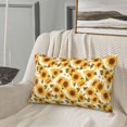 thumbnail image 5 of Sikiie Modern Elegant Sunflower Print Plush Pillow Cover, Wrinkle-proof and Stain-resistant Pillow Protector without Pillow Core, Home Decoration-16"x24", 5 of 6